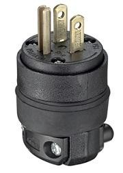 Leviton Clavija De Hule 3X15 125V Negra SKU: LV515PR