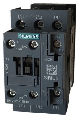 SIEMENS contactor 4kw 1na+1nc bobina 24vdc SKU: 3RT2023-1BB40