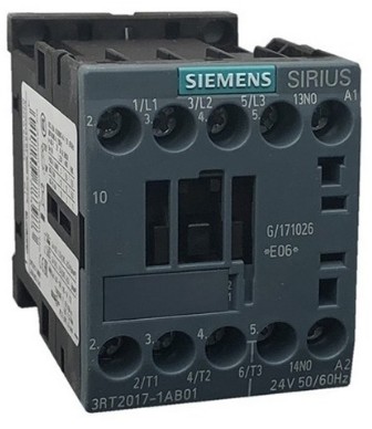 SIEMENS contactor 12a bob-24v ac s00 1na SKU: 3RT2017-1AB01